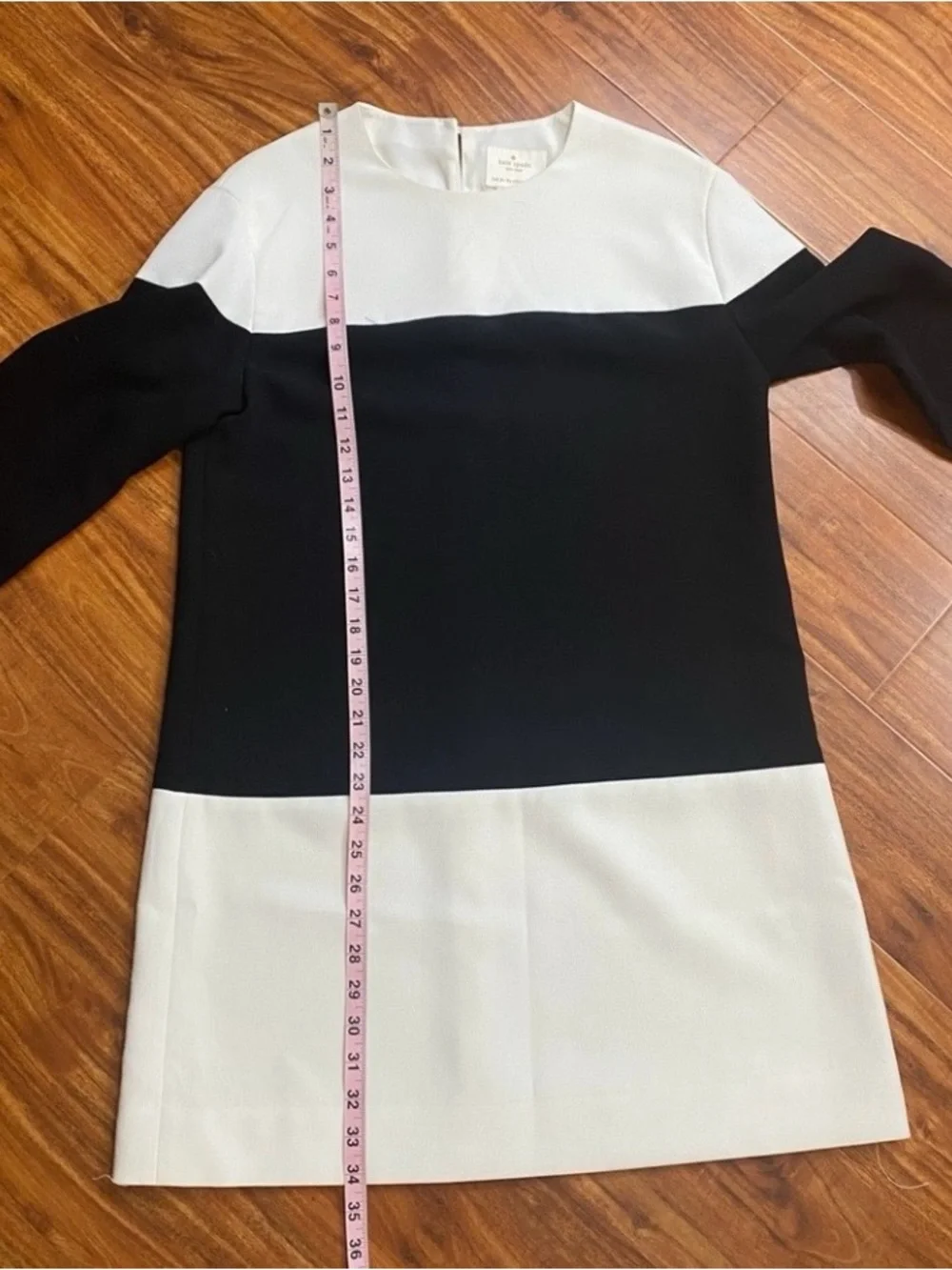 Kate Spade Women's Black Off White Colorblock Classic Shift Dress Size 6 Preppy